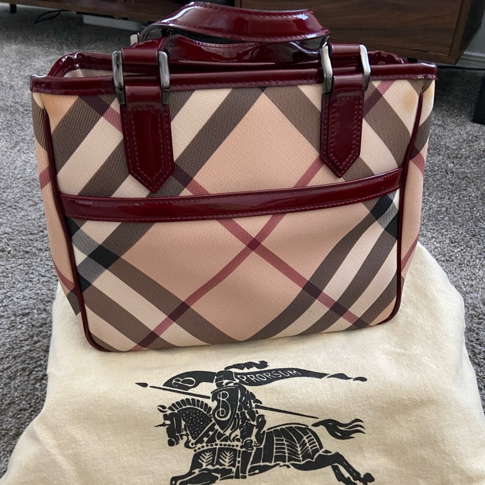 SOLD!!!!   Burberry canvas hand bag